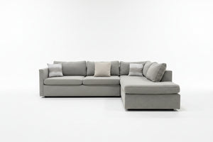 West Elm Harris 2-Piece Bumper Chaise Sectional (Storm Gray)