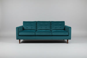 Lillian August Diani Fabric Sofa (Teal Velvet)
