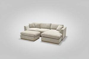 *New* Henredon Caley Reversible Sofa Chaise w/Ottoman