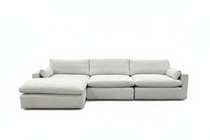 Ashley Signature Sophie 3-Pc Sectional Sofa Chaise (Sky Grey)
