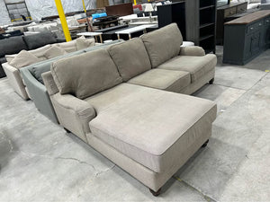 Classic 2-Pc English Roll Arm Chaise Sectional