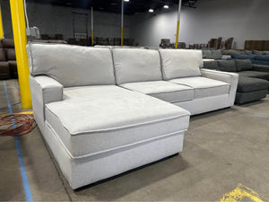 England Inc. Light Gray Chaise Sectional