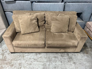Crate & Barrel Taupe 76'' Axis Sofa