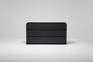 Modern Rounded 6 Drawer Dresser
