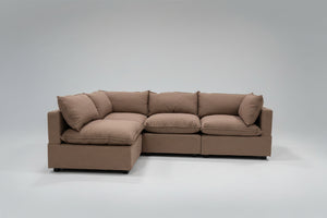 Albany Park Kova 122'' Sofa w/Ottoman (Mocha Performance Bouclé)
