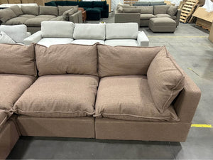 Albany Park Kova 122'' Sofa w/Ottoman (Mocha Performance Bouclé)