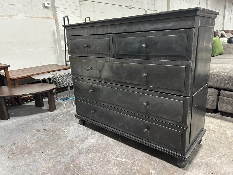 Restoration Hardware Annecy Metal Wrapped 5-Drawer Dresser
