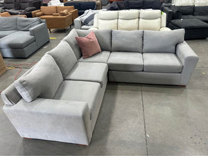 Scandinavian Designs Light Gray L-Shaped Sectional