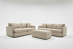 Crate & Barrel Lounge Sofa Set w/Storage Ottoman