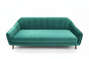 Emerald Green Velvet 74'' MCM Sofa