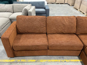 *Perfect Condition* Terracotta Rained Chenille LoveSac (4 Seat/5 Side)