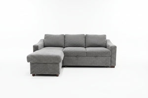 Coddle Aria Fabric Sleeper Sofa w/Reversible Chaise & Storage