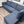 *Perfect Condition* Vintage Blue Rained Chenille LoveSac (4 Seat/5 Side)