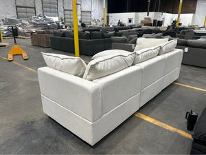 Albany Park 122'' Kova Pillow Cushion Sofa  + Ottoman (Sand Performance Basketweave)
