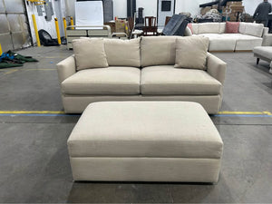 Crate & Barrel Lounge Sofa Set w/Storage Ottoman