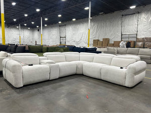 Aiden & Ivy Monroe 6-Piece Fabric Power Reclining Sectional