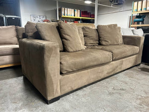 Crate & Barrel Taupe 88'' Axis Sofa