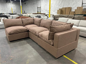 Albany Park Kova 122'' Sofa w/Ottoman (Mocha Performance Bouclé)