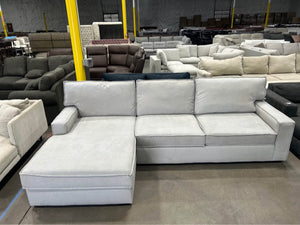 England Inc. Light Gray Chaise Sectional