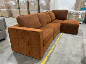 *Perfect Condition* Terracotta Rained Chenille LoveSac (4 Seat/5 Side)