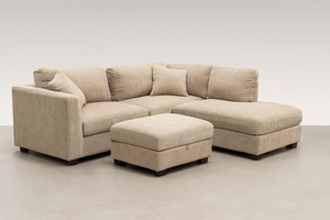 Walsen 3-Piece Sectional w/ Storage Ottoman