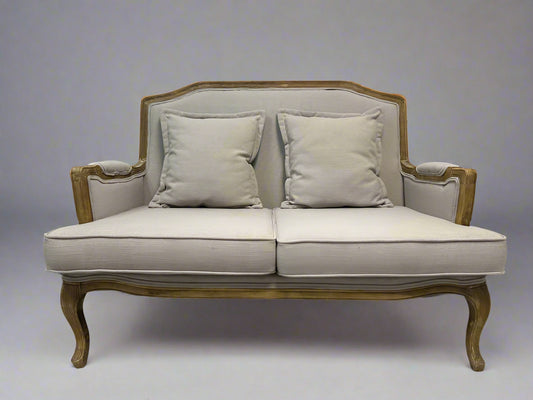 Baxton Studio Gray Constanza Classic French Loveseat
