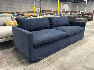 World Market Brynn Feather Filled Sofa (Navy)