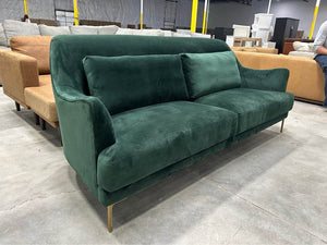 World Market Forest Green Samara Sofa