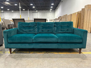 Lillian August Diani Fabric Sofa (Teal Velvet)