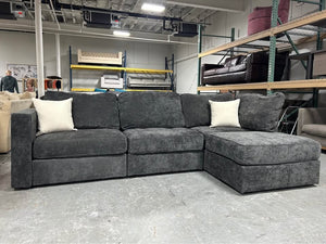 Charcoal Corded Velvet LoveSac (4 base/5 side)