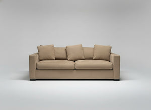 Crate & Barrel Taupe 88'' Axis Sofa