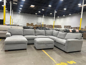 Thomasville U-Shaped Chaise Sectional w/Storage Ottoman