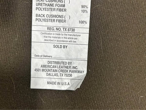 American Leather 102'' Modern Light Gray Sofa