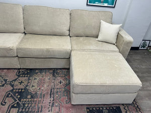 Tan Combed Chenille LoveSac Sactional