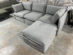 Anabei 4-Pc Modular Gray Cloud Sectional