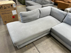 West Elm Haven 2-Piece Bumper Chaise Sectional – Feather Gray