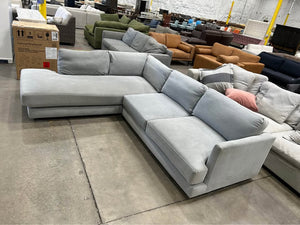 West Elm Haven 2-Piece Bumper Chaise Sectional – Feather Gray