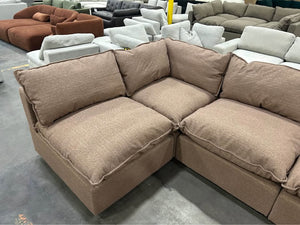 Albany Park Kova 122'' Sofa w/Ottoman (Mocha Performance Bouclé)