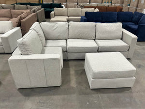 *Perfect Condition* Beachwood Rained Chenille LoveSac (5 Seat/7 Side)