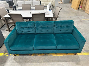 Lillian August Diani Fabric Sofa (Teal Velvet)