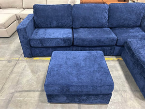 *Perfect Condition* Sapphire Navy Corded Velvet LoveSac (5 Seat/7 Side)