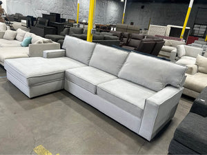 England Inc. Light Gray Chaise Sectional