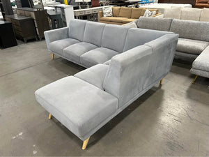 Light Gray MCM Chaise Sectional