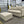 Crate & Barrel 83'' Lounge Sofa w/Storage Ottoman (Beige)