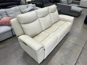 Gilman Creek Sanders Leather Power Sofa (Cream)