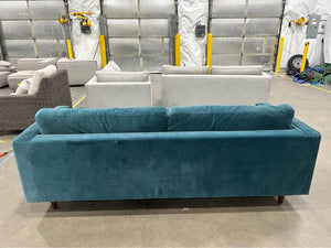 Article 88'' Sven Sofa w/Ottoman (Pacific Blue)