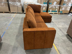 *Perfect Condition* Terracotta Rained Chenille LoveSac (4 Seat/5 Side)