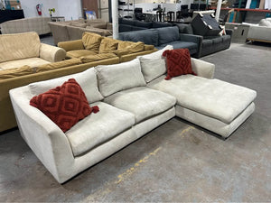 Mario Capasa 3-Pc Cream Feathers Collection Sectional