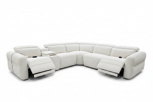 Aiden & Ivy Monroe 6-Piece Fabric Power Reclining Sectional