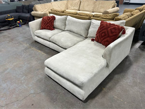 Mario Capasa 3-Pc Cream Feathers Collection Sectional
